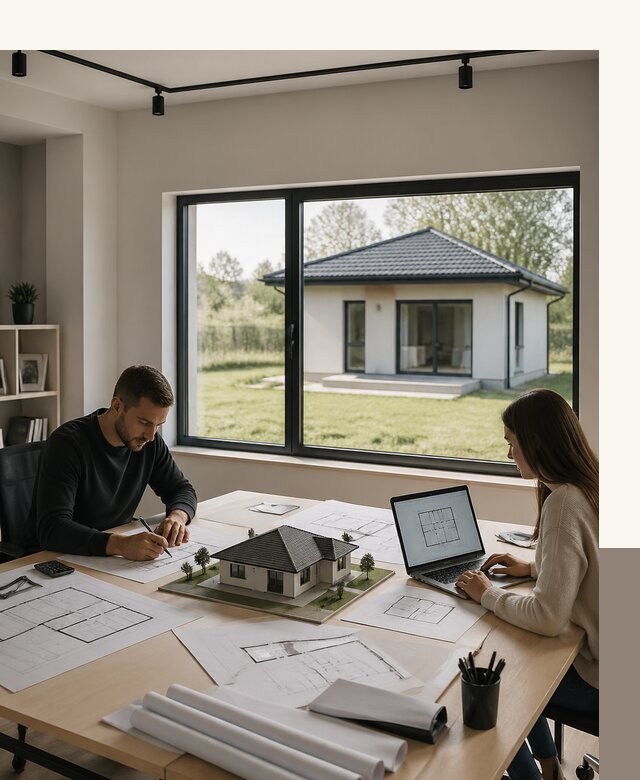 Проектирование одноэтажных домов 8 на 7 под ключ в Пугачёве